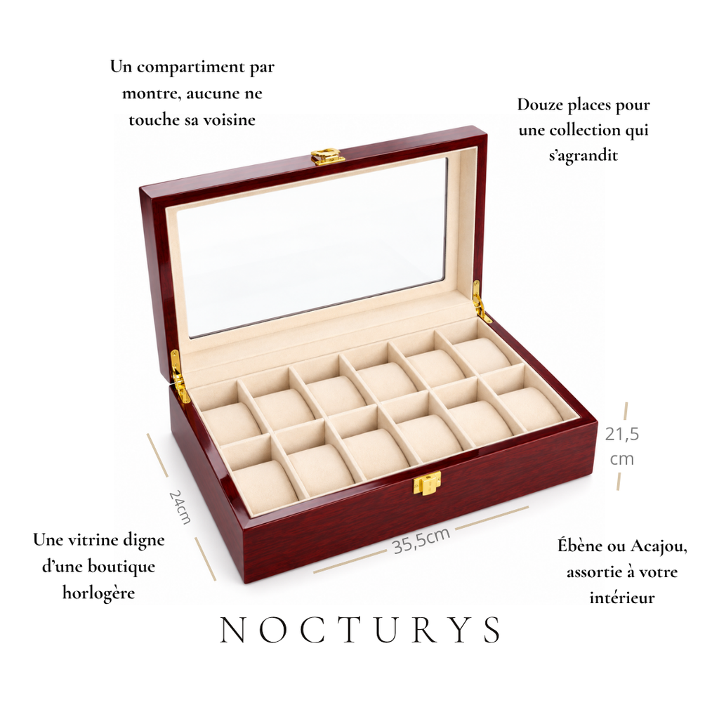 Hémisphère — Boîte à montres 12 emplacements
