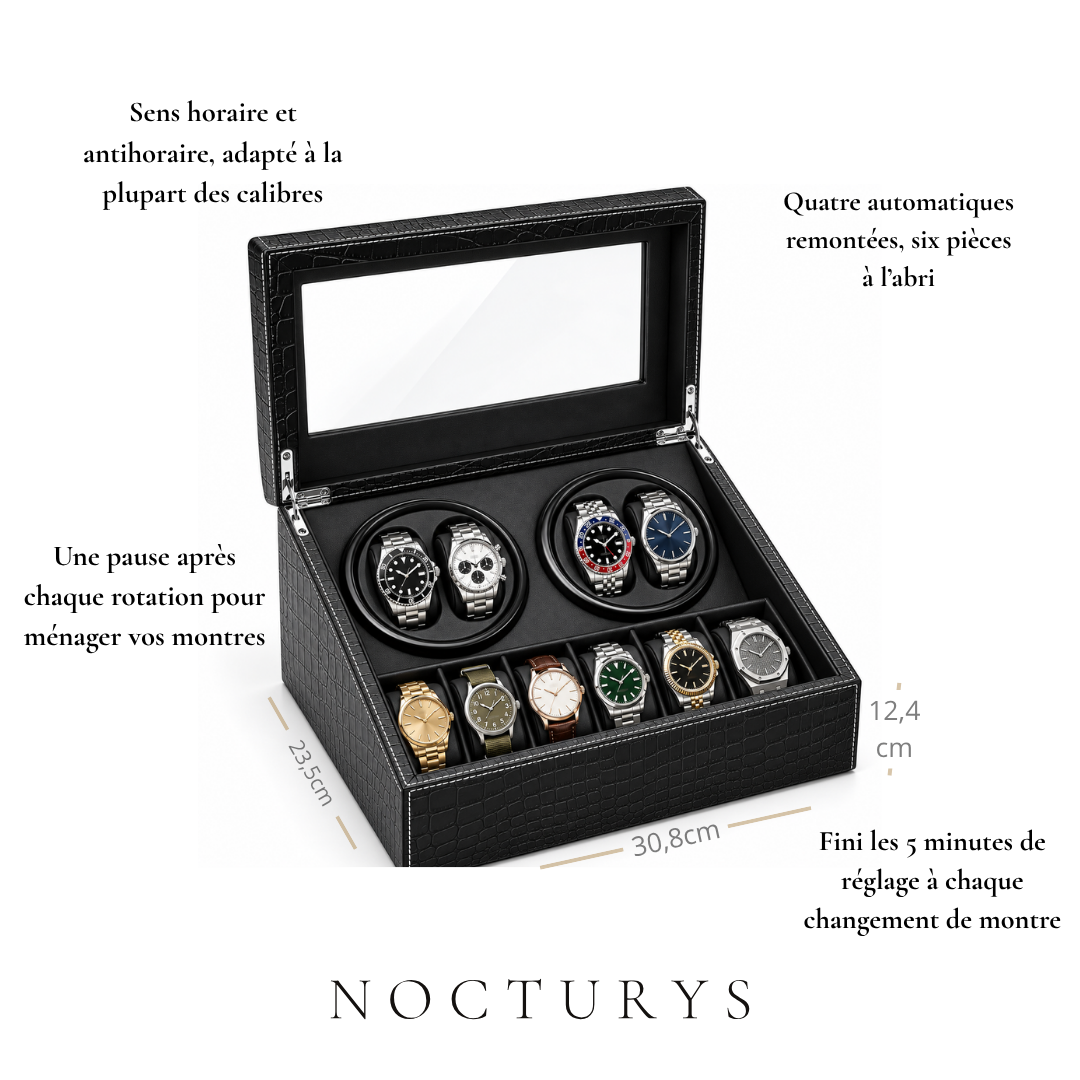 Gravitation — Remontoir 4 montres automatiques + 6 places de rangement