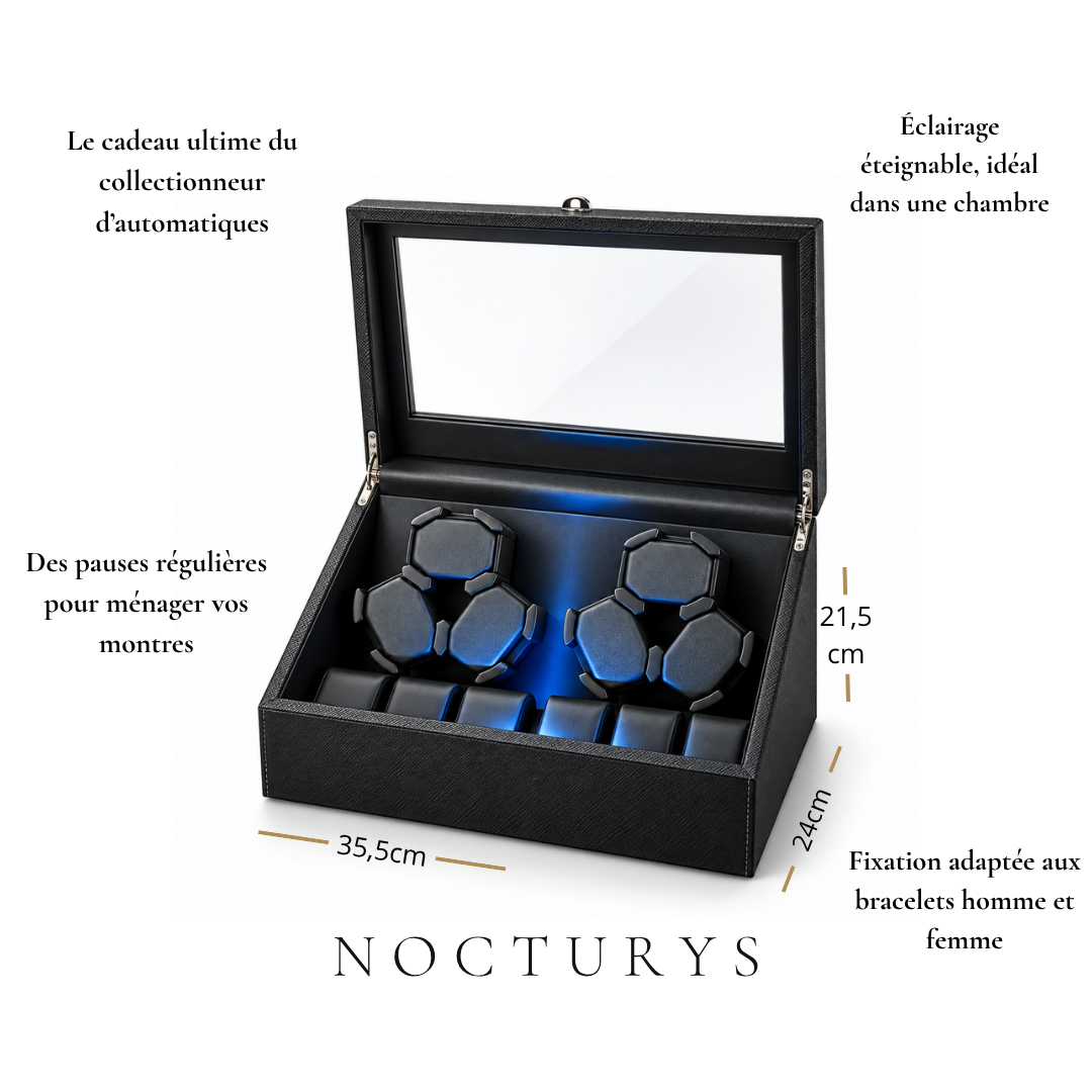 Zodiaque — Remontoir 6 montres automatiques + 6 places de rangement